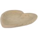 Kobe Tray Heart Natural 38x38x5 cm hartvormige houten plank